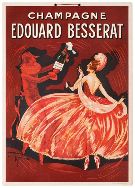  Champagne Edouard Besserat. Paris: B. Sirven, ca. 1920s. Ha...