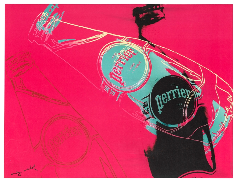  WARHOL, Andy (1928-1987). Perrier. 1983. Pink version. 17 5...