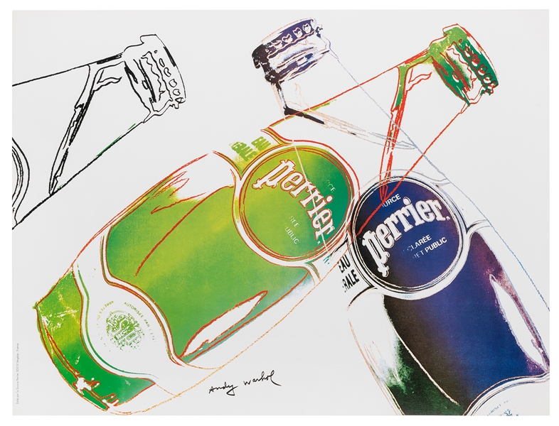  WARHOL, Andy (1928-1987). Perrier. 1983. White version. 17 ...