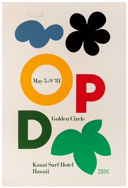  RAND, Paul (1914 – 1996). IBM / ODP. 1981. Poster for IBM’s...