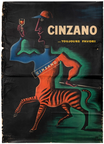  CARLU, Jean (1900—1997). Cinzano. 1950. De Blas. 62 ¼ x 44 ...