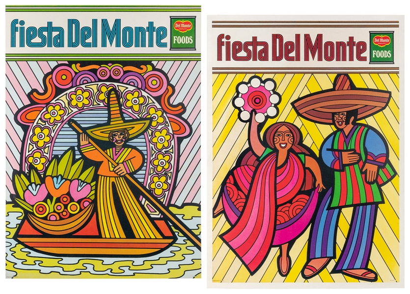  Fiesta Del Monte. Two posters. Circa 1969. Pair of brightly...