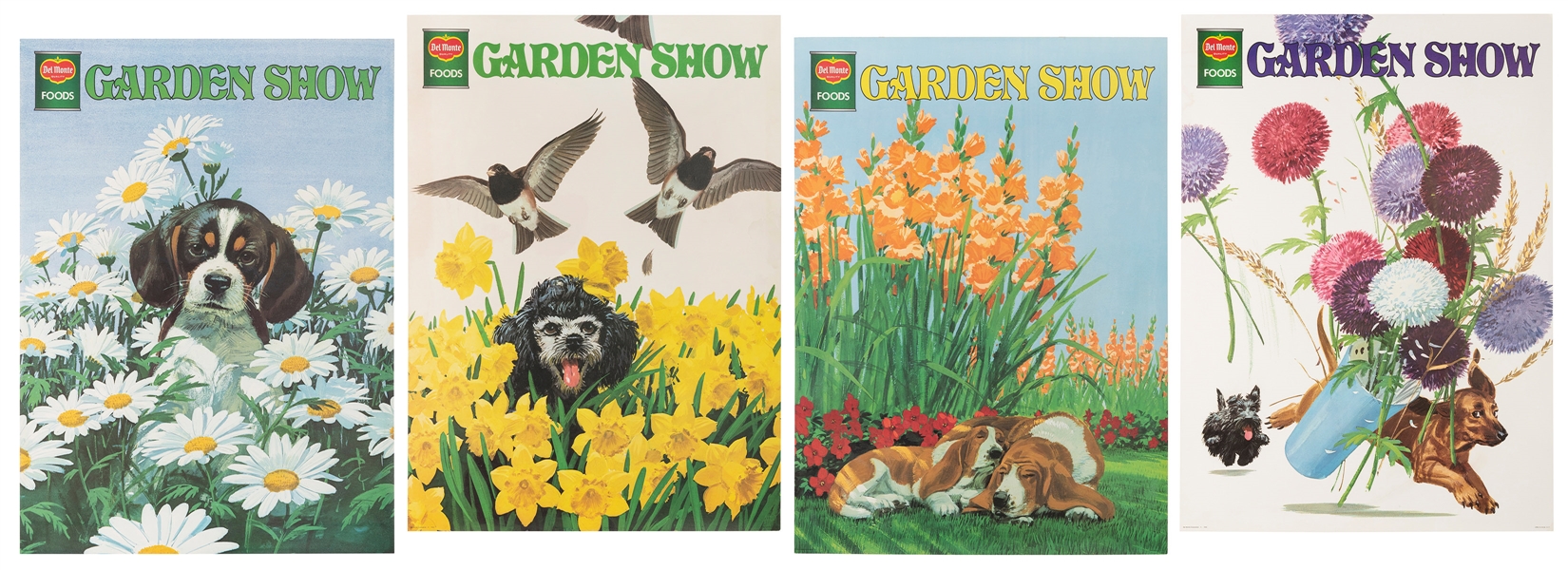  Del Monte Garden Show / [Dogs]. Group of 4 posters. 1970. S...