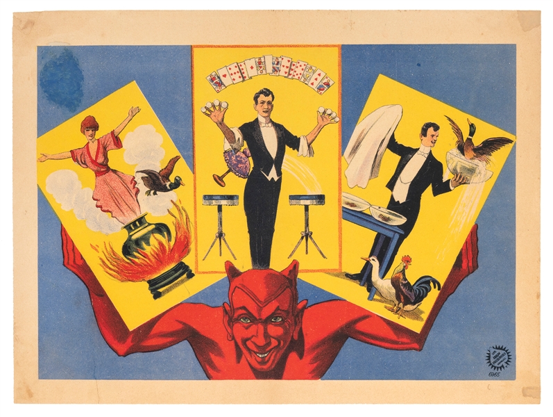  Adolph Friedlander conjuring stock poster. Hamburg, ca. 192...