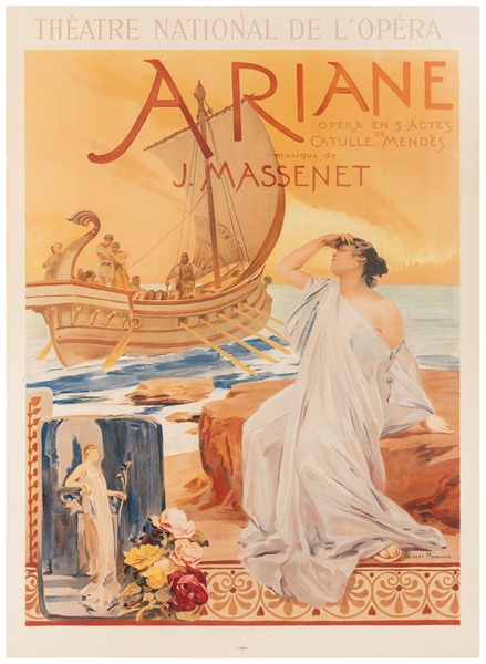  MAIGNAN, Albert. Ariane. Paris: Devambez, ca. 1906. Poster ...