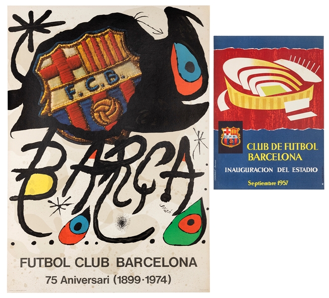  Futbol Club Barcelona. Two posters. Including: MIRO, Joan (...