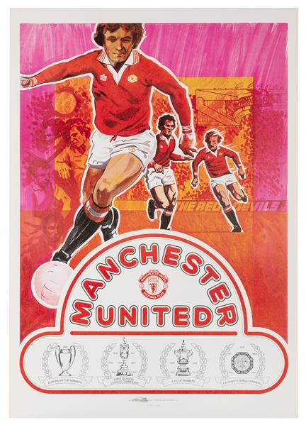  Manchester United. Nottingham: Activity Print, ca. 1970s. 2...