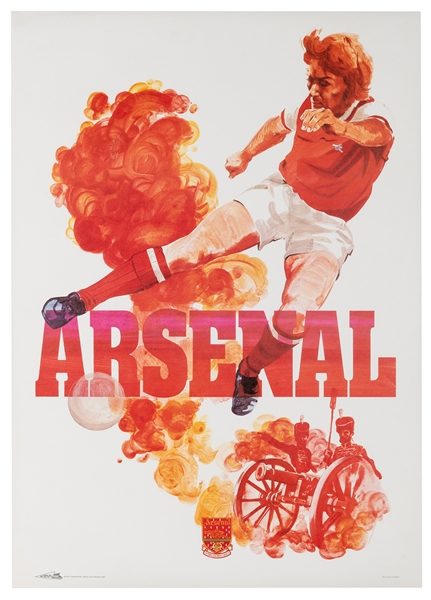  Arsenal. Nottingham: Activity Print, ca. 1970s. 25 x 17 ¾”....