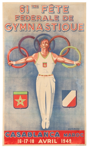  LEFEBVRE, J. Fete Federale de Gymnastique. 1949. Poster for...