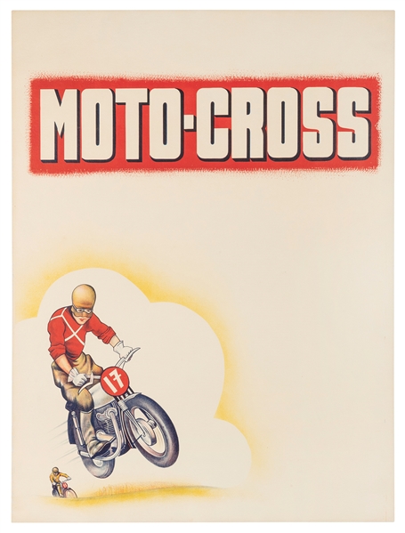  Moto-Cross. France, ca. 1940s. Color lithograph poster. 33 ...