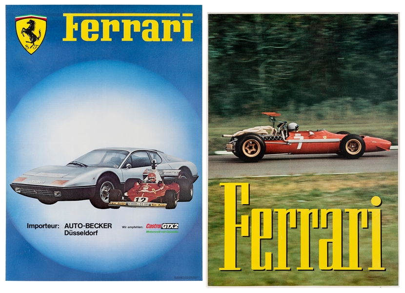  Ferrari. Two posters. N.p. [and] Dusseldorf: Werbe+Service/...