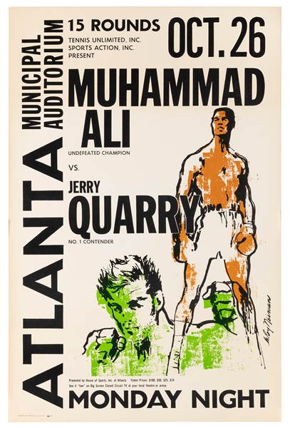  NEIMAN, Leroy (1921 – 2012). Muhammad Ali vs. Jerry Quarry....