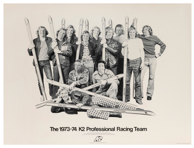  The 1973-74 K2 Professional Racing Team poster. Vashon Isla...