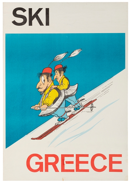  Ski Greece. 1969. Chicago: Action Decal & Silkscreen. Litho...