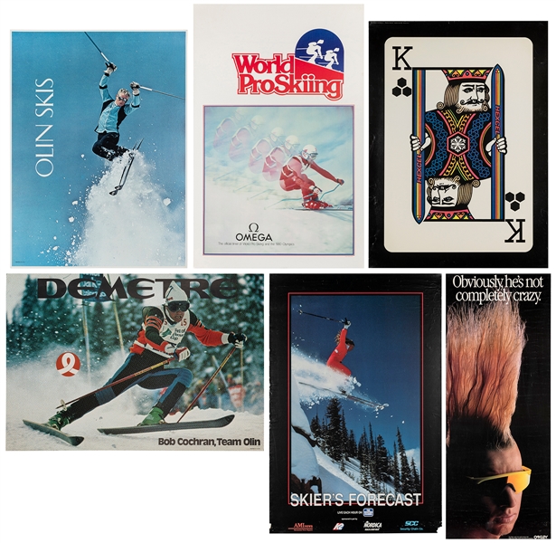  [SKI ADVERTISING]. A group of ten advertising posters. Circ...