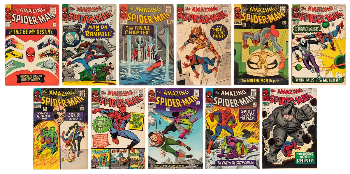  The Amazing Spider-Man Volume 1 Nos. 31-41. Marvel Comics G...