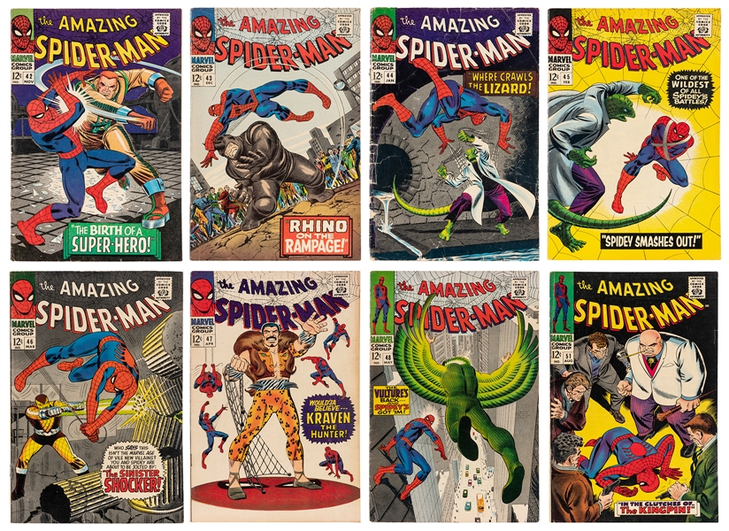  The Amazing Spider-Man Volume 1 Nos. 42-48, 51. Marvel Comi...