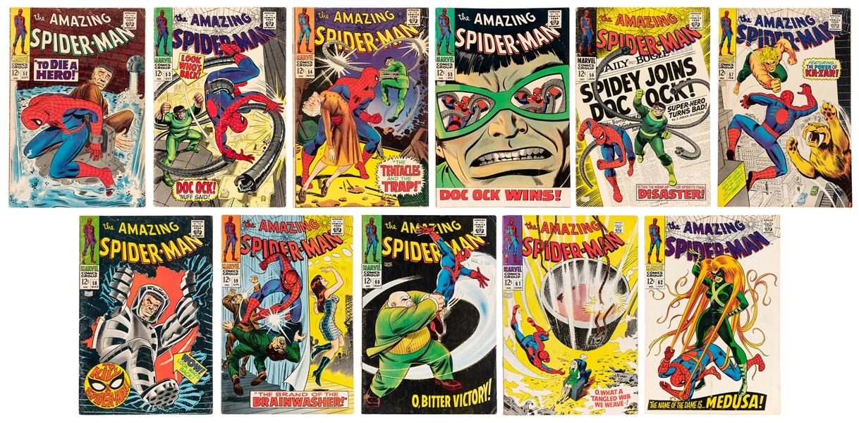  The Amazing Spider-Man Volume 1 Nos. 52-62. Marvel Comics G...
