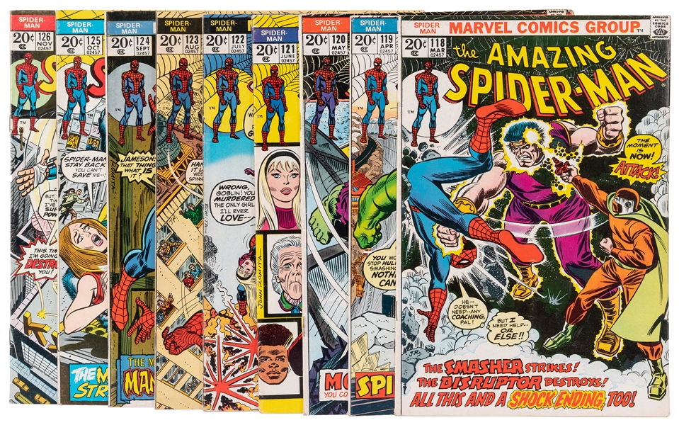  The Amazing Spider-Man Volume 1 Nos. 118-127. Marvel Comics...