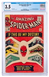  The Amazing Spider-Man No. 31. Marvel, ca. 1965. CGC 3.5 gr...