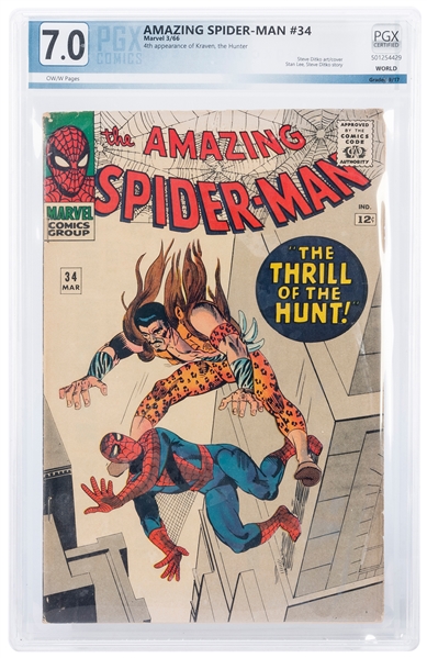 The Amazing Spider-Man No. 34. Marvel, ca. 1966. PGX 7.0 gr...