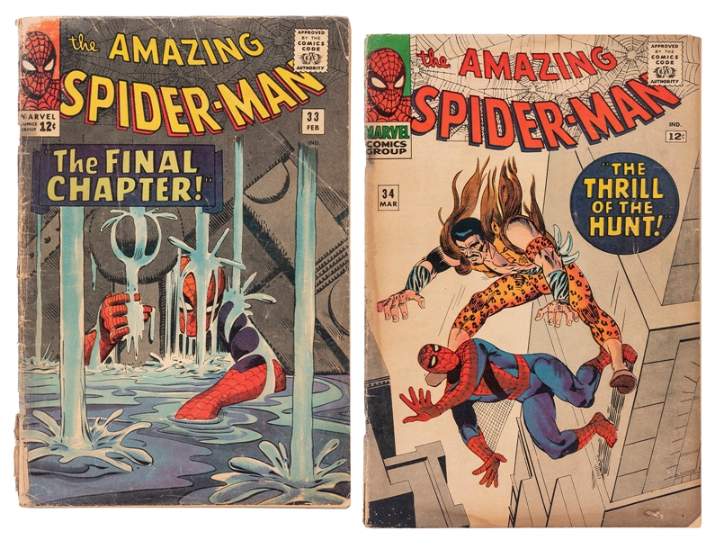  [SPIDERMAN]. Two Amazing Spider-Man Comics. Marvel Comics G...