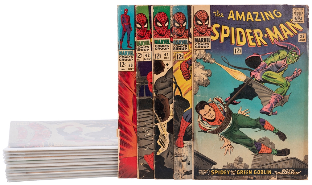  [SPIDERMAN]. Sixteen Amazing Spider-Man Comics. Silver Age....