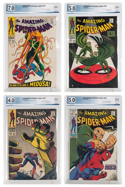  [SPIDERMAN]. The Amazing Spider-Man. Four Comics. Marvel, c...