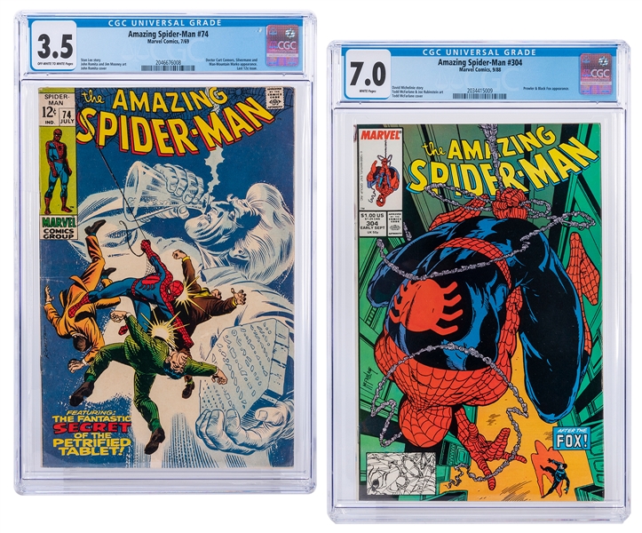  [SPIDERMAN]. Two Amazing Spider-Man Comics. Marvel, ca. 196...