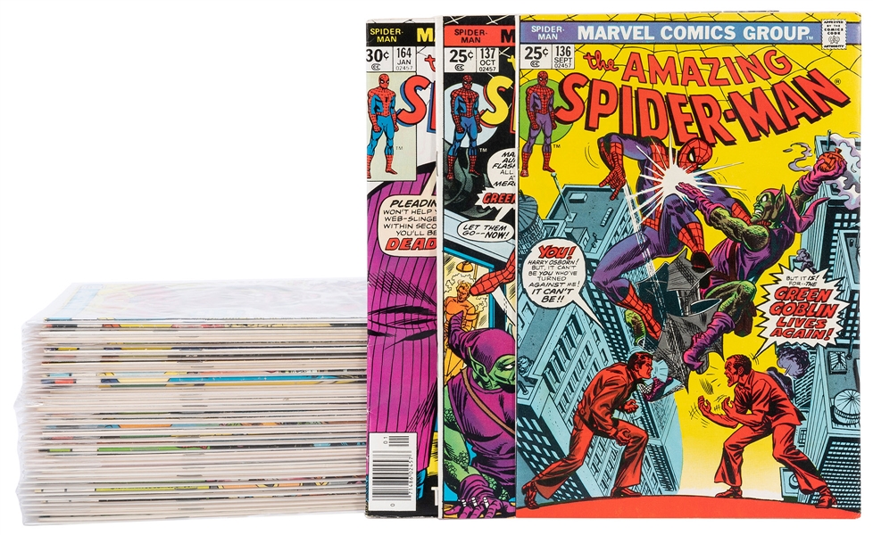  [SPIDERMAN]. Lot of 38 the Amazing Spider-Man Comics. Marve...