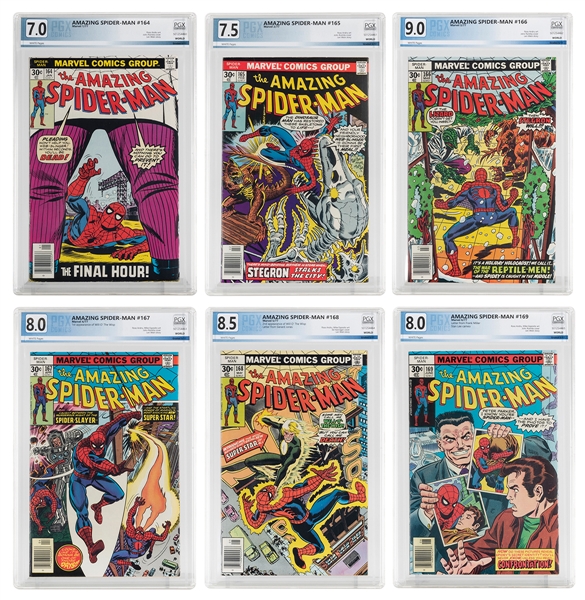  [SPIDERMAN]. The Amazing Spider-Man. Group of Six Comics. M...