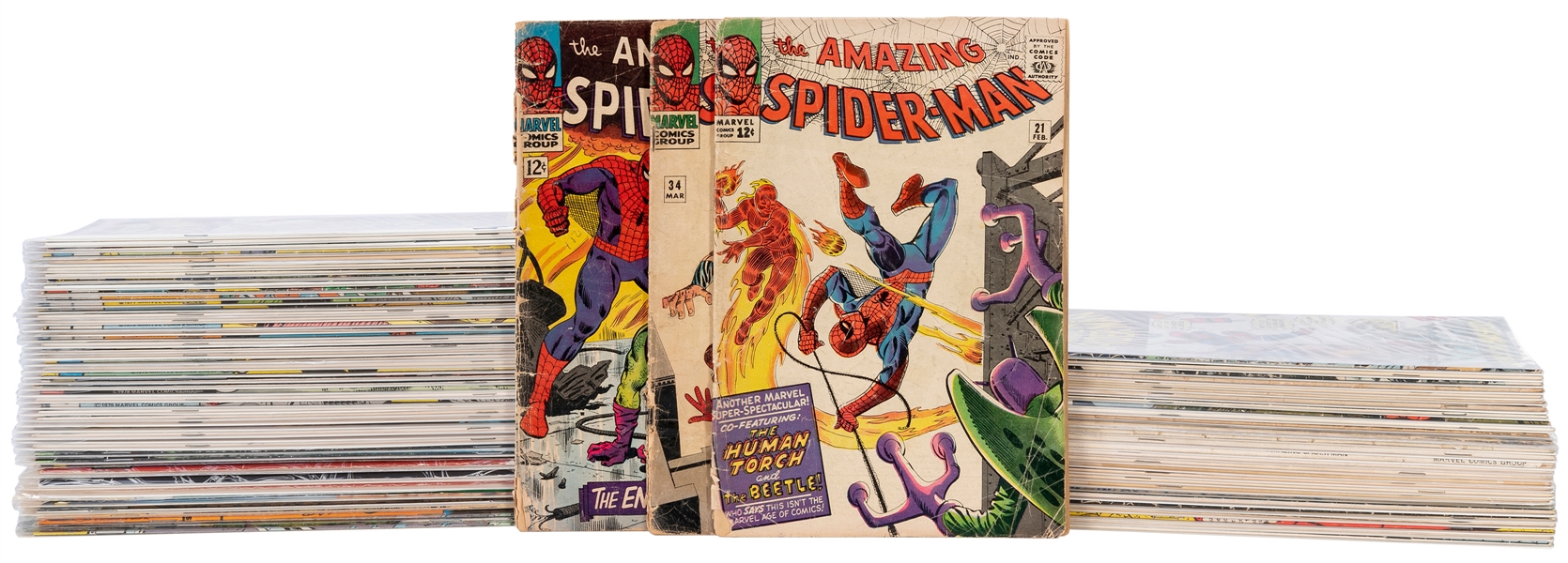  [SPIDERMAN]. Eighty-One Assorted Spider-Man Comics. Marvel,...