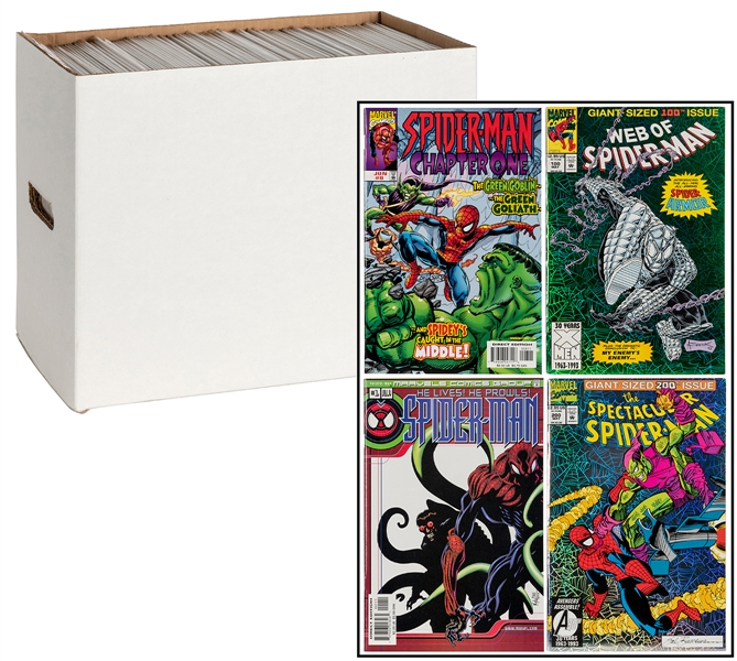  [SPIDER-MAN]. Comic Box of Modern Age Spider-Man Comics. Ma...