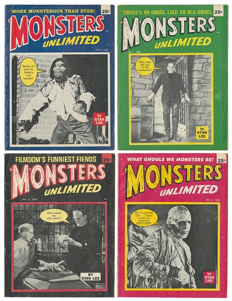  LEE, Stan (b. 1922-2018). Monster’s Unlimited Nos. 4-7. Mar...