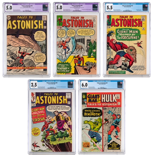  Tales to Astonish. Group of Five Comic Books. Marvel, ca. 1...