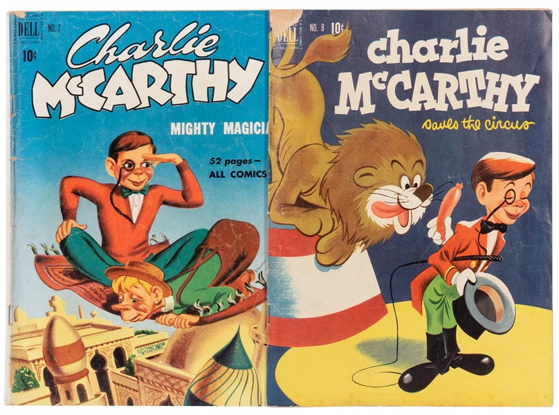  Two Charlie McCarthy Comics. Dell Comics, ca. 1950s. Includ...