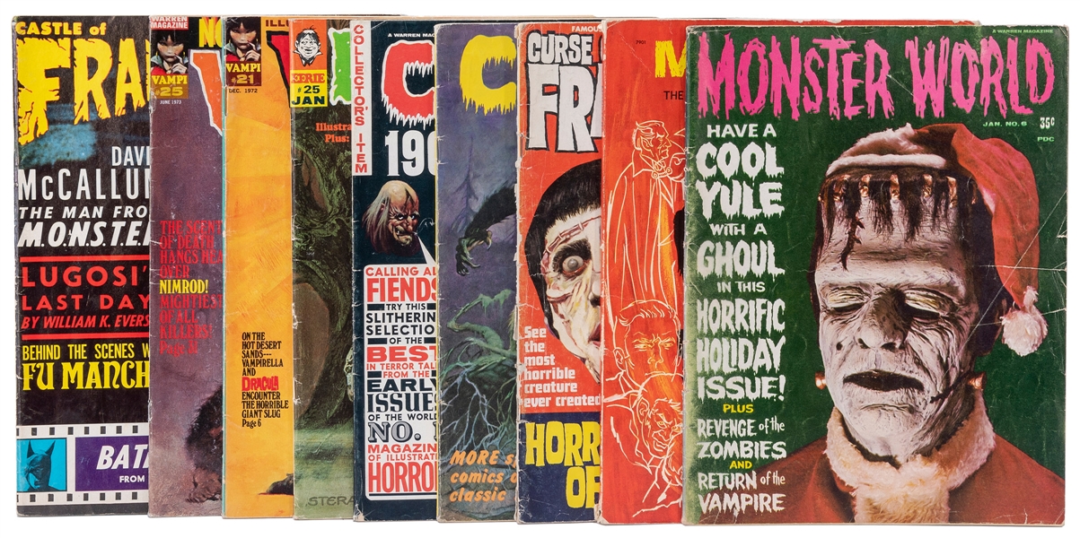  [MONSTERS]. Monster World and Related Magazines. Circa 1960...