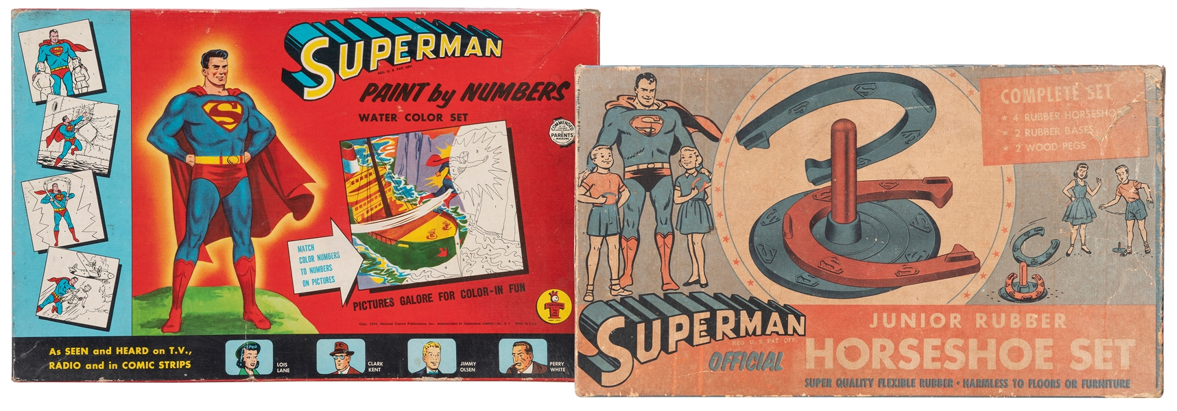  Group of 2 Superman games. Including the “Superman Paint by...