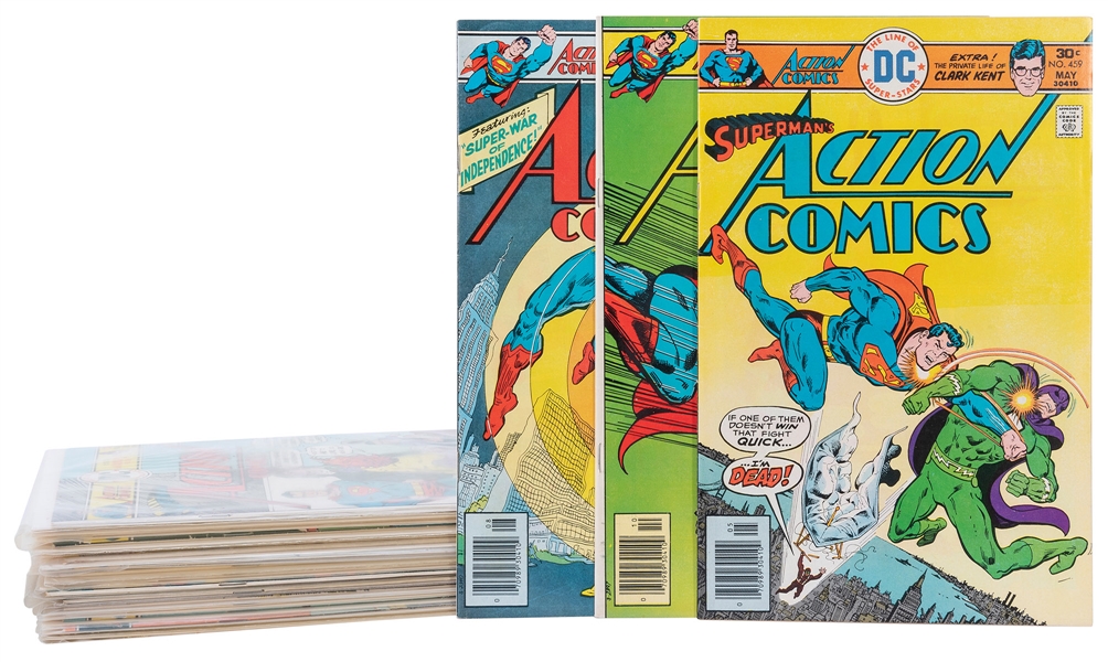  [SUPERMAN]. Group of Twenty-One Super-Man Comics. Action Co...