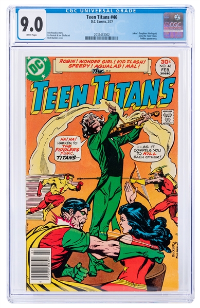  Teen Titans No. 46. DC Comics, ca. 1977. CGC 9.0 graded cop...