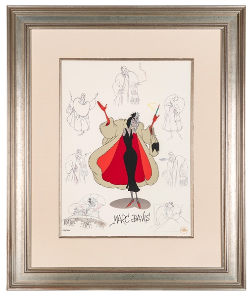  “Cruella De Vil” Limited Edition Cel Signed by Legendary Di...