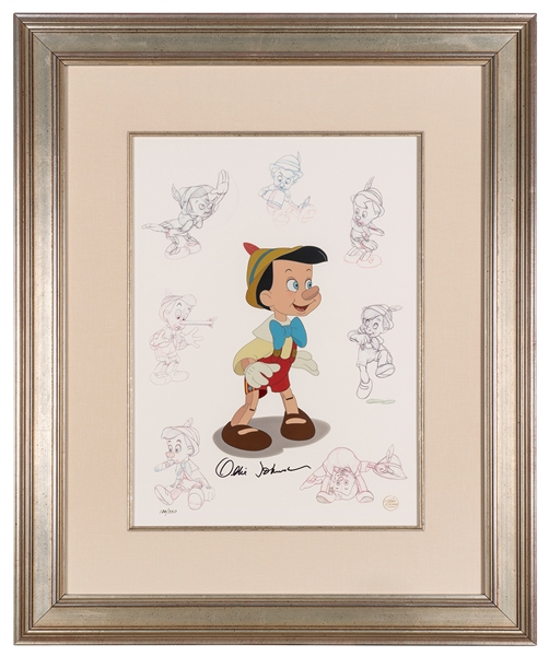  Pinocchio” Limited Edition Cel Signed by Disney Animator, O...