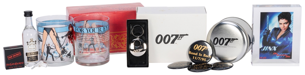  Group of James Bond promotional items. Including 2 wristwat...