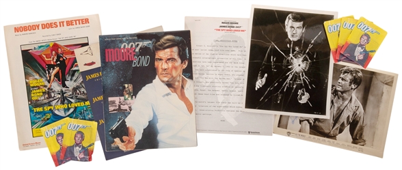  MOORE, Roger (b. 1927-2017). Group of Roger Moore-related e...