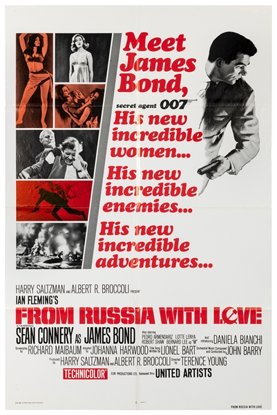  [MOVIE POSTERS]. From Russia with Love. “Meet James Bond Se...