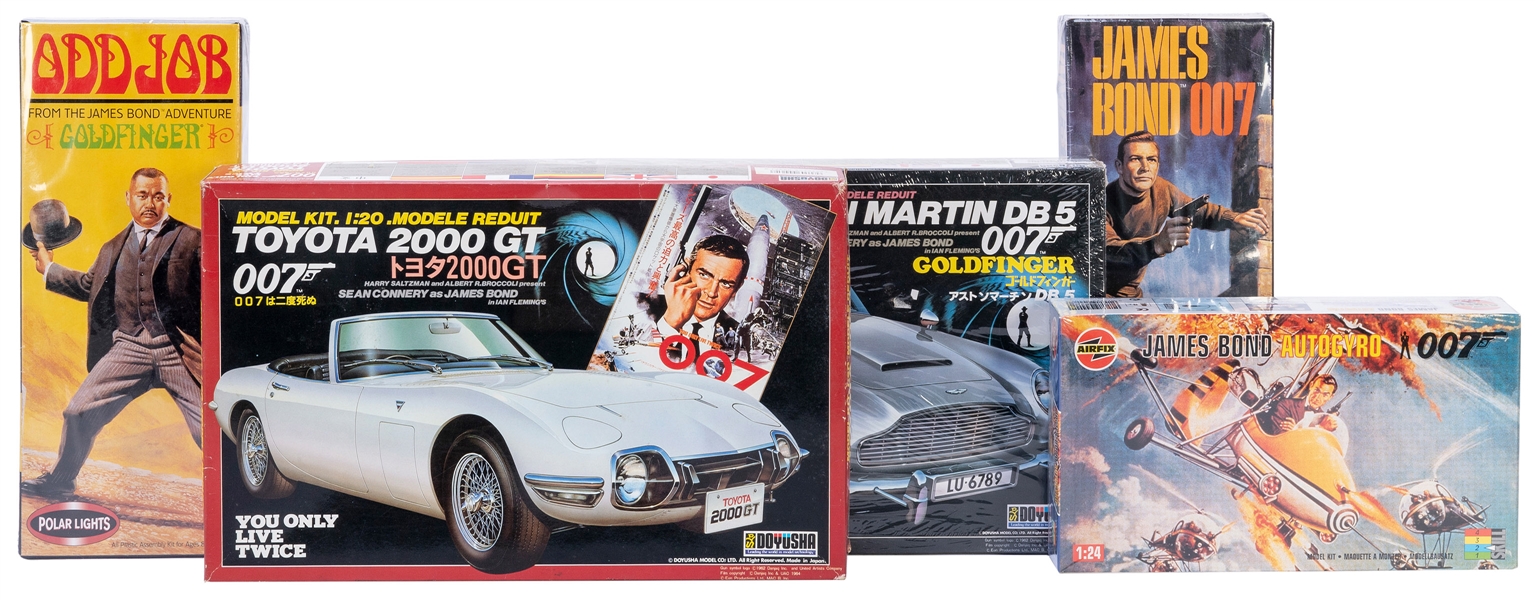  Group of 5 James Bond plastic model kits. Including James B...