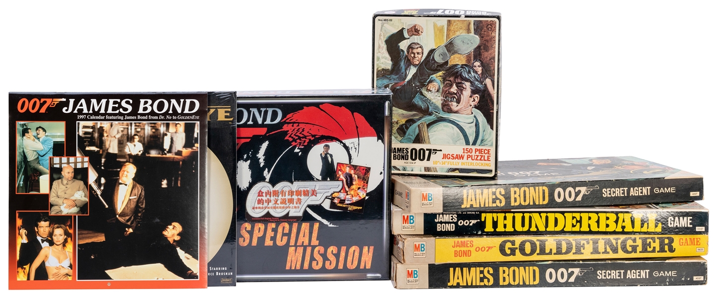  Group of 5 James Bond board games and 1 jigsaw puzzle. [V.p...