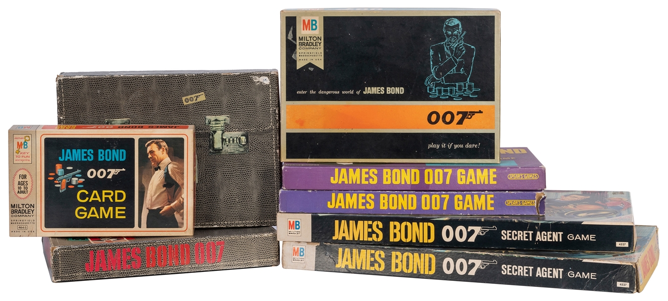  Group of 8 James Bond board games. [V.p, v.d.]. All games a...