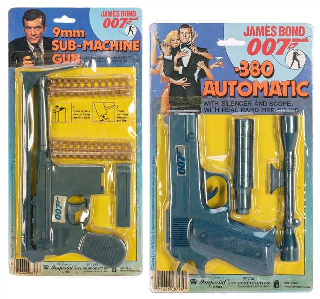  Group of 2 James Bond 007 Imperial Toy guns in original pac...