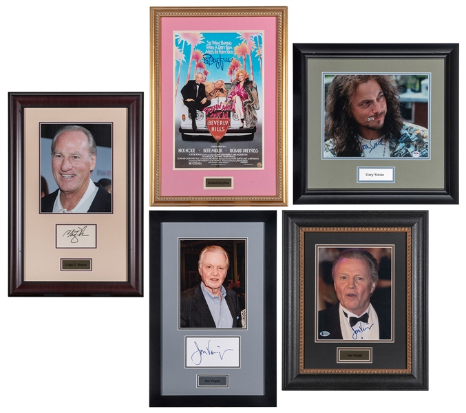  [ACTORS]. Group of 5 signed photographs, posters, or cards....